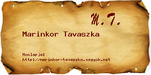 Marinkor Tavaszka névjegykártya